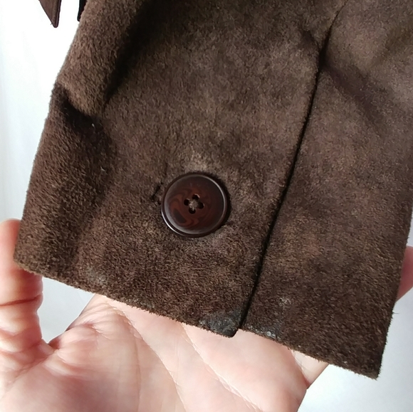 Alfani Chocolate Brown Suede Leather Jacket Size S - Picture 5 of 7